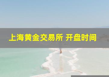 上海黄金交易所 开盘时间